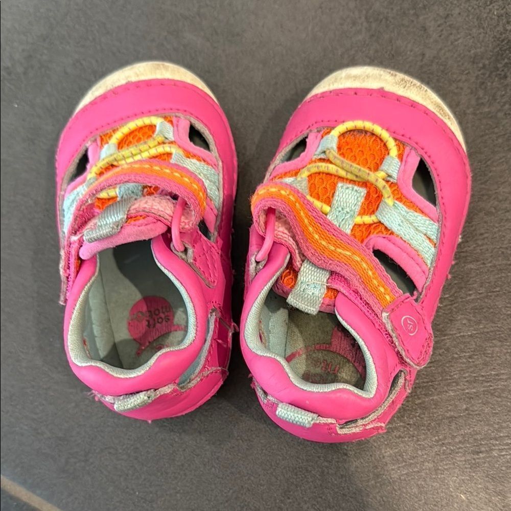 Stride rite pink sandals baby 4